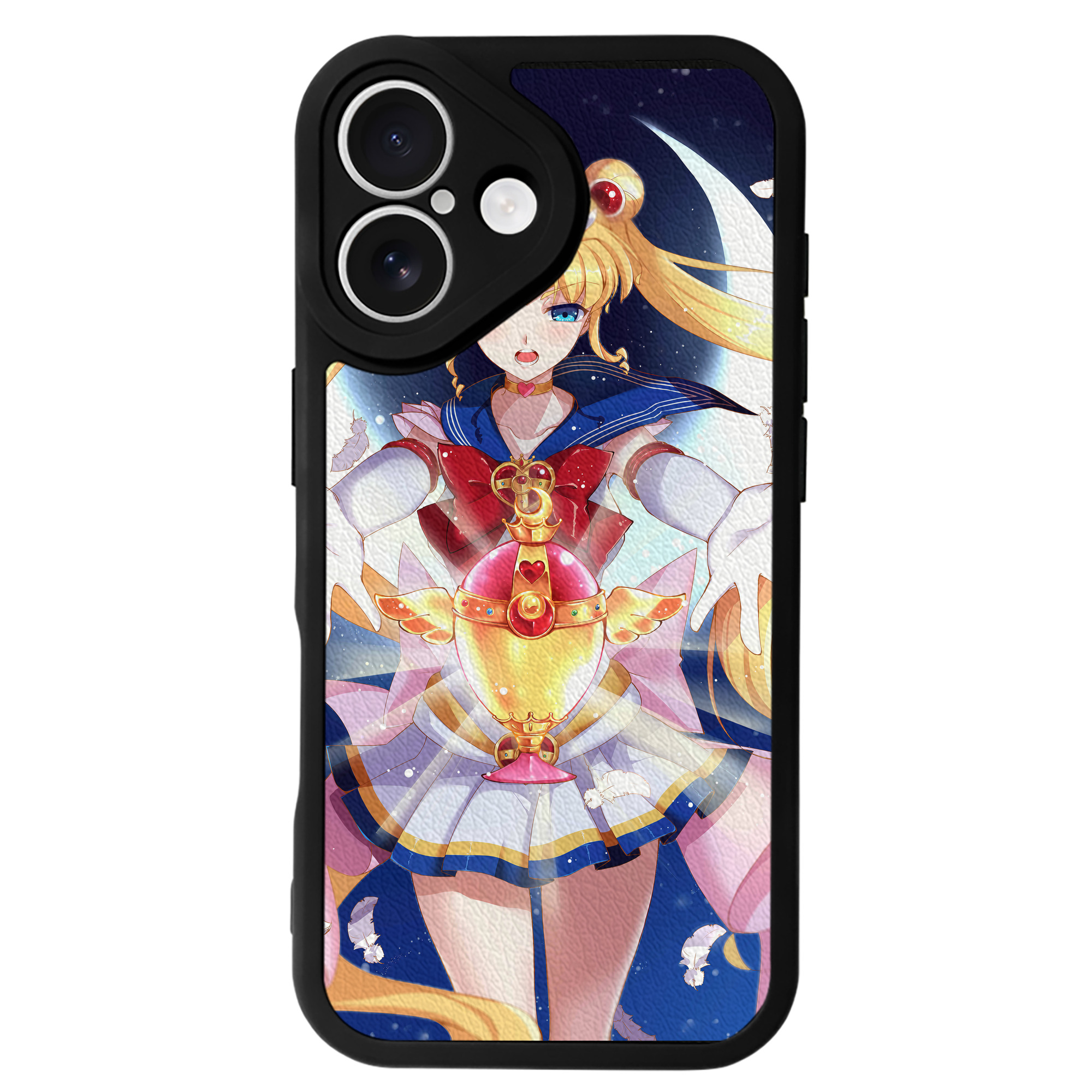 （画像用） 美少女戦士セーラームーン Sailor Moon 【iPhone 16シリーズ対応】シリコンスマホケース（レザー調） 材質：シリコン